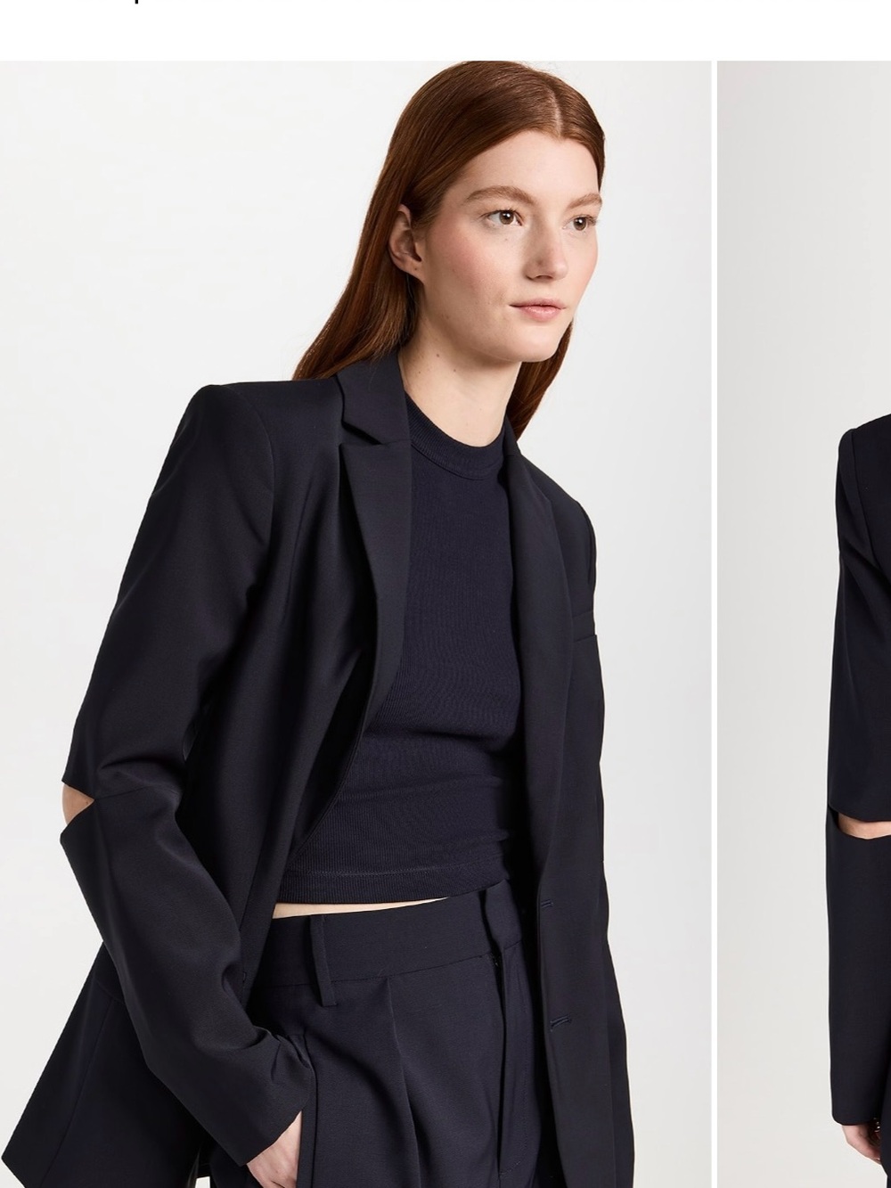 Tibi
Tropical Wool Cutout Sleeve Marlon Blazer
